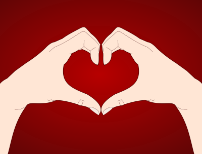 Сердечко из пальцев