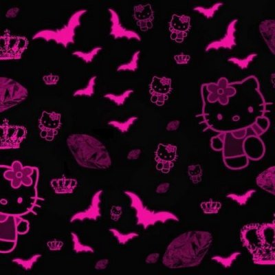 Хеллоу Китти на темном фоне