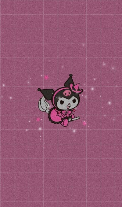 Фиолетовые обои с Хеллоу Китти