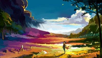 Красивый пейзаж арт