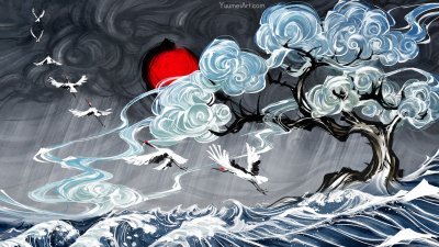 Волны в японском стиле