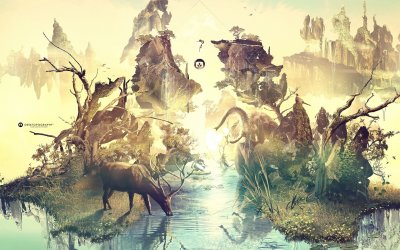 Пейзаж компьютерная Графика