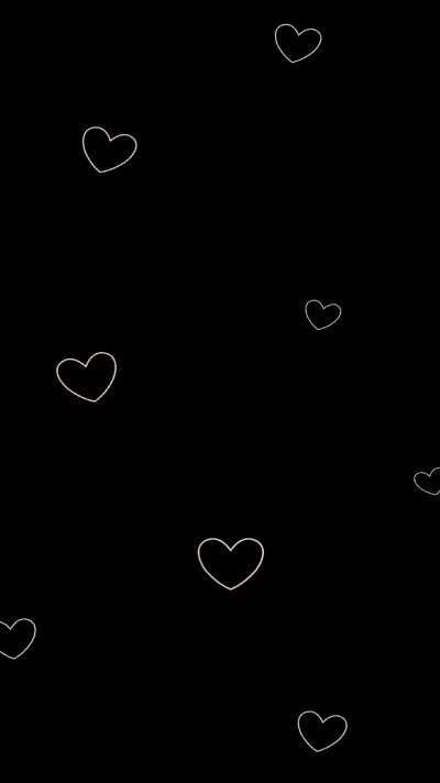 Милые сердечки на черном фоне