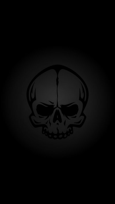 Череп на черном фоне