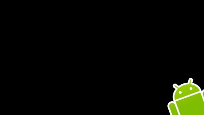Логотип андроид на черном фоне