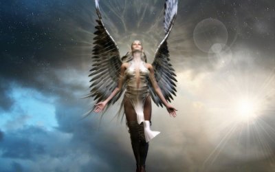 Ангел с крыльями