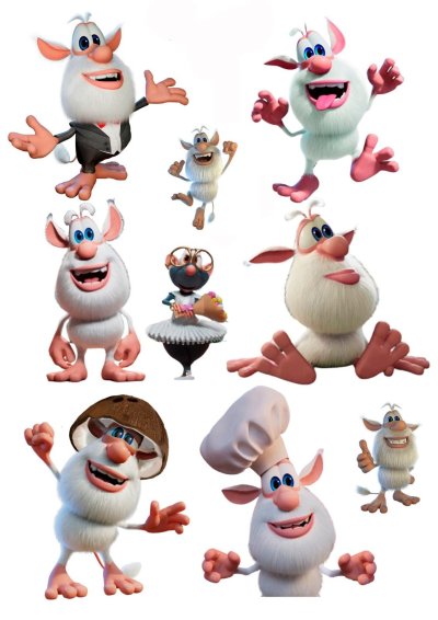 Герои мультика Буба