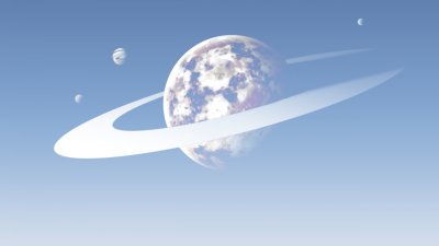 Светлоеое небо с планетами