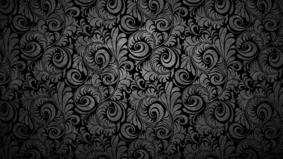 Черный фон с узорами