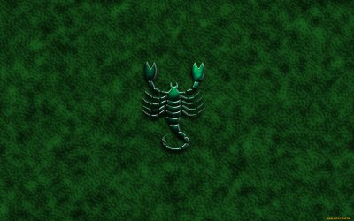 Черно зелёный Скорпион