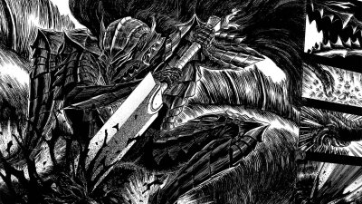 Гатс Берсерк черный мечник