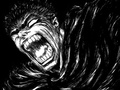 Аниме Берсерк Гатс в ярости