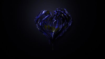 Сердце на черном фоне