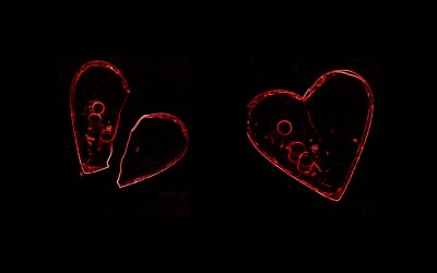 Сердце на черном фоне