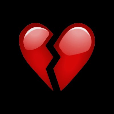 Разбитое сердечко на темном фоне