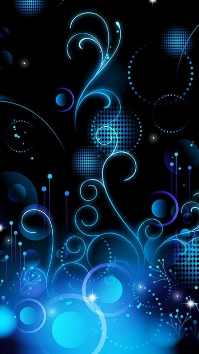 Цветные узоры на черном фоне