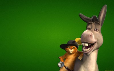 Осел и кот в сапогах из Шрека