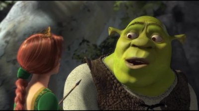 Шрек надувает жабу