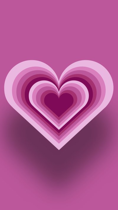 Большое розовое сердечко