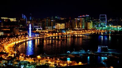 Ночной Баку парк