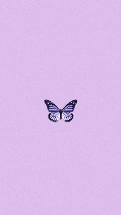 Сиреневые обои с бабочками