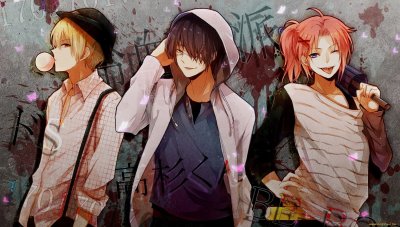 Аниме два парня и девушка