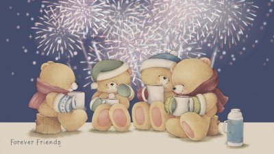 Новогодние открытки с мишками