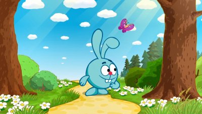 Крош на полянке