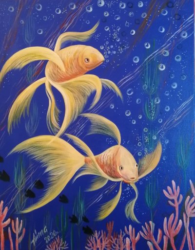 Золотая рыбка рисунок