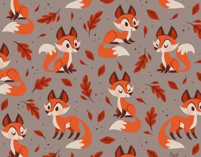 Фон с лисами