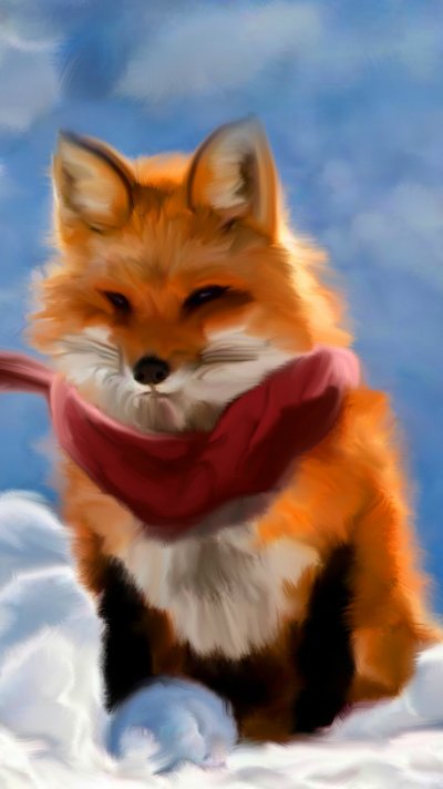 Новогодние лисы