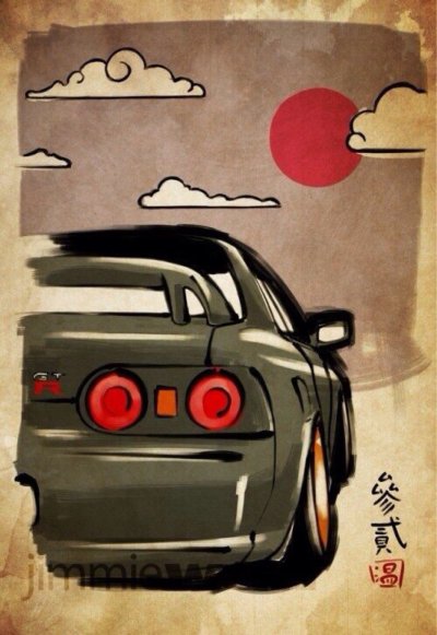 Nissan Skyline r32 арт