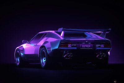 Неоновая машина