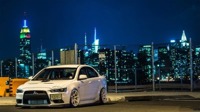 Mitsubishi Lancer Evolution x 4к Neon