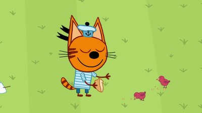 Коржик Карамелька и компот 3 кота