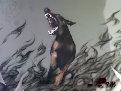 Доберман арты