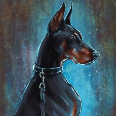 Доберман портрет