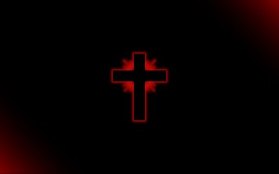 Крест на черном фоне