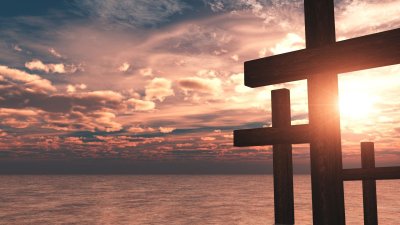 Крест на красивом фоне