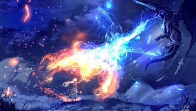 Ледяной дракон и Огненный дракон