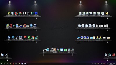 Фон с полками для рабочего стола