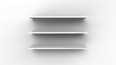 Полка "Wall Shelf-s (bas WL-001)" белая