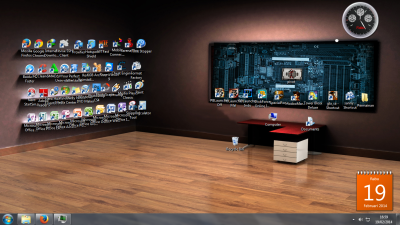 Комната с полками на рабочий стол для ярлыков