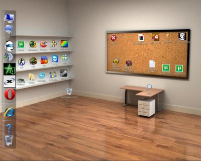 Комната с полками для ярлыков