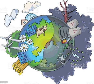 Иллюстрации земли с загрязненной экологией для детей