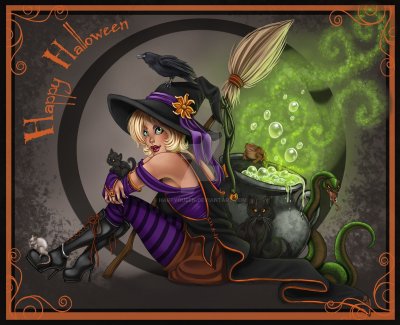 Ведьма на Хэллоуин