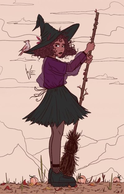 Иллюстрации современная ведьмочка