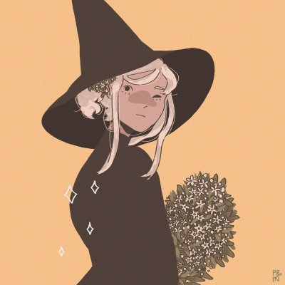 Аниме ведьмочка