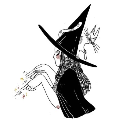 Ведьма рисунок