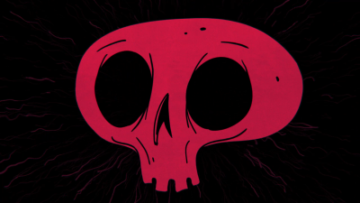 Memento Mori красный череп